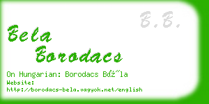 bela borodacs business card